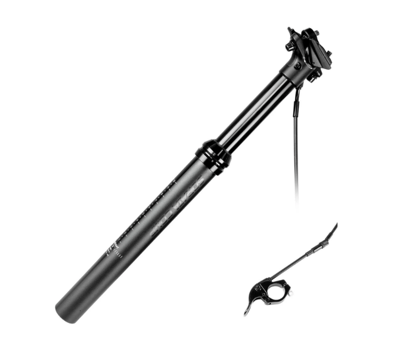 Satori Sorata Comp Dropper Seat Post – 31.6mm Adjustable Height, 125mm Travel, Internal/External Cable Routing, Lightweight Forged Aluminum for MTB & E-Bikes