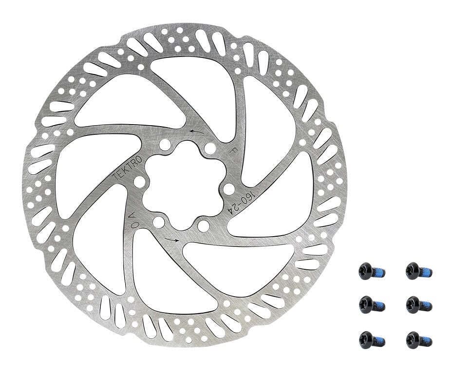 Tektro TR160-24 160mm 6-Bolt Disc Brake Rotor - High-Performance, Lightweight, Heat-Resistant Steel Rotor for E-Bikes