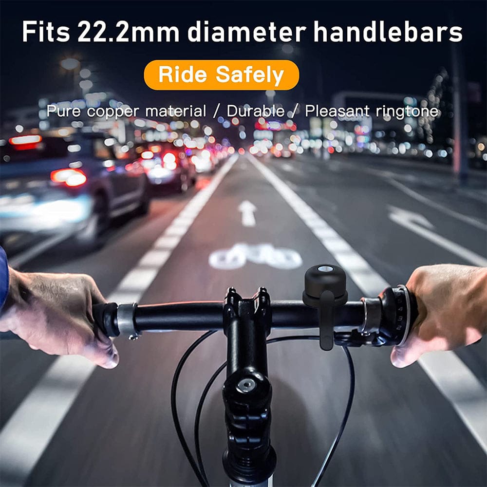 Hidden AirTag Bike Bell - Waterproof Aluminum Holder, GPS Tracking, Loud Bicycle Bell for 0.82-0.9" Handlebars