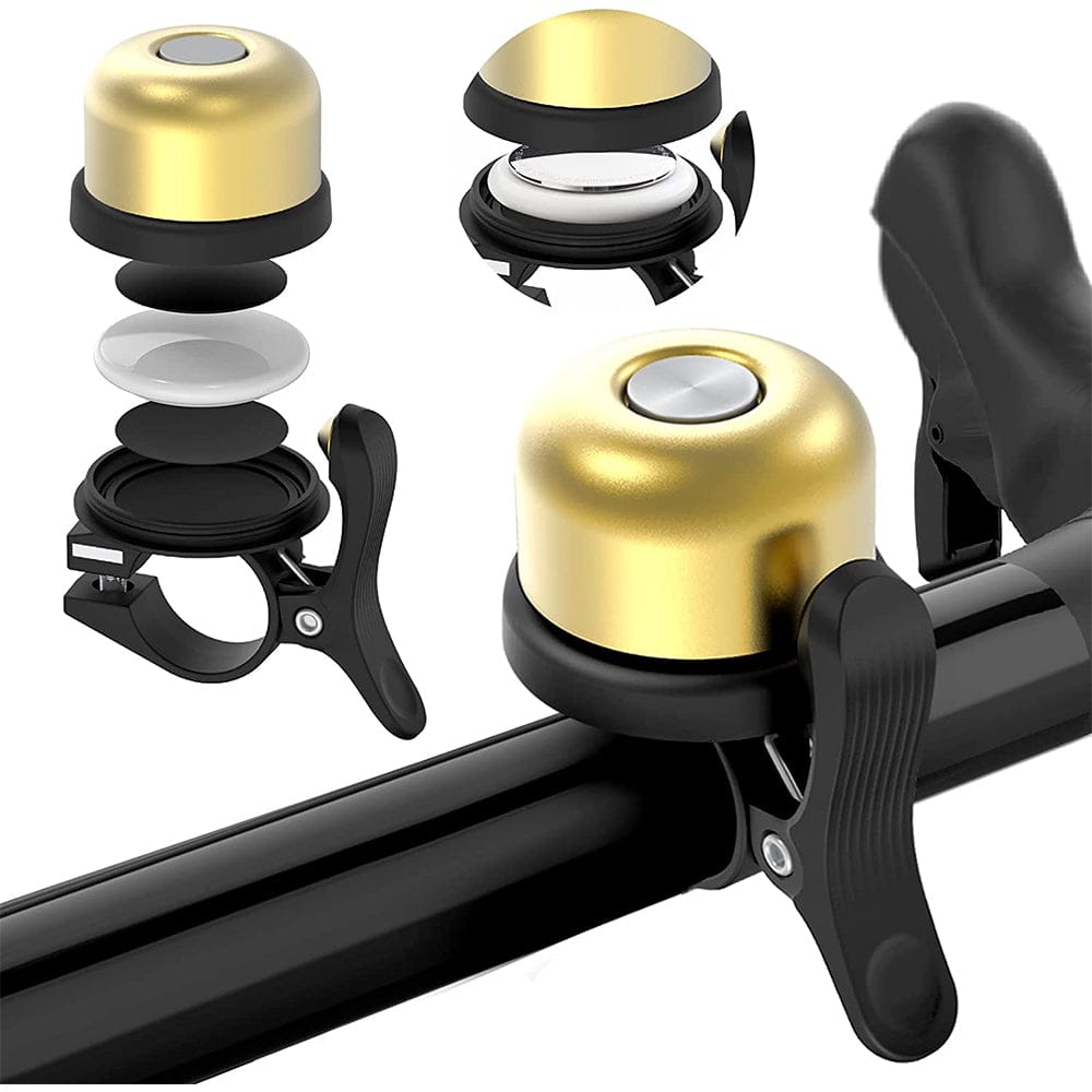 Hidden AirTag Bike Bell - Waterproof Aluminum Holder, GPS Tracking, Loud Bicycle Bell for 0.82-0.9" Handlebars