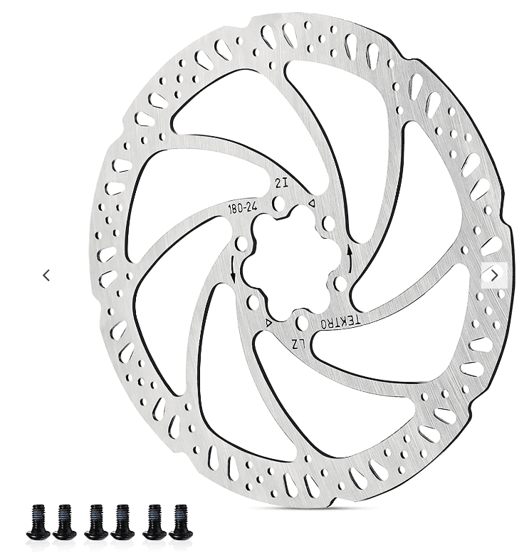 Tektro TR180-24 180mm 6-Bolt Disc Brake Rotor – High Heat Dissipation, Durable Steel, for E-Bikes & Mountain Bikes