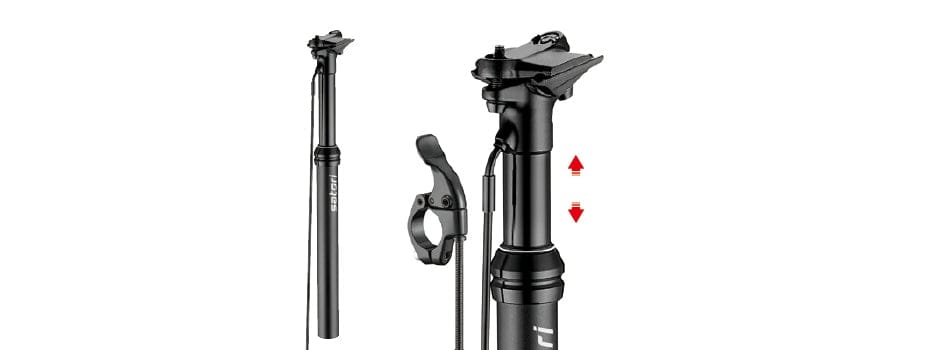 Satori Sorata Comp Dropper Seat Post – 31.6mm Adjustable Height, 125mm Travel, Internal/External Cable Routing, Lightweight Forged Aluminum for MTB & E-Bikes