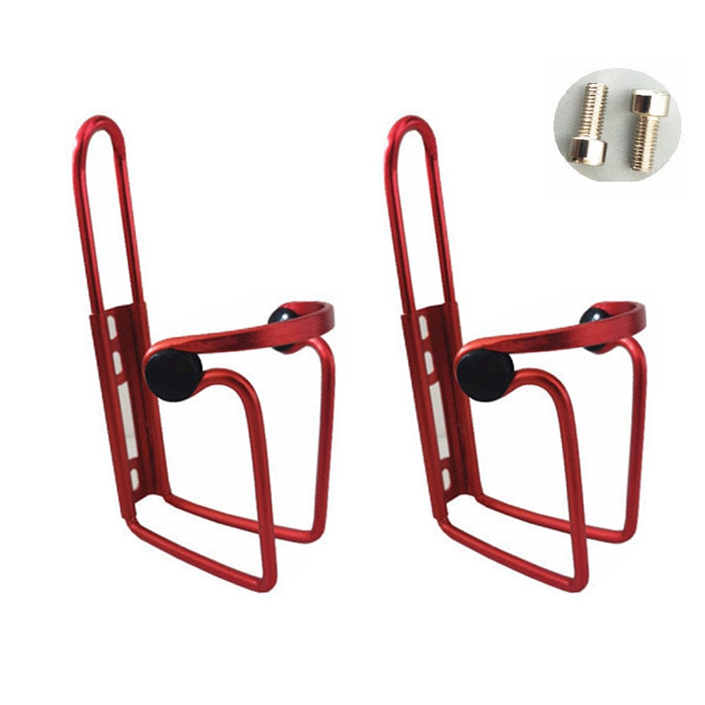 Water Bottle Cage - for E-Bikes & MTB - Lightweight Adjustable - Pack of 2 with Easy Installation Kit (Includes Screws & Hex Key) - Compatible with Road, Mountain, BMX, and Spin Bikes