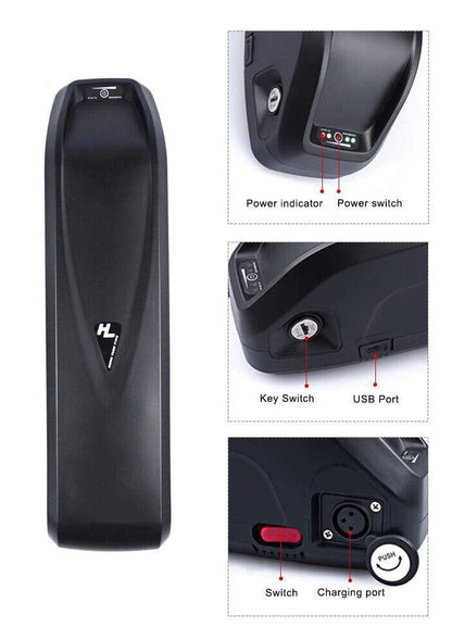 Samsung 48V 15Ah/20Ah Lithium-Ion E-Bike Battery | Compatible with 1000W Kabbit 2.0 & Kabbit Plus 2.0 | High-Capacity, USB Charging, Power Level Display