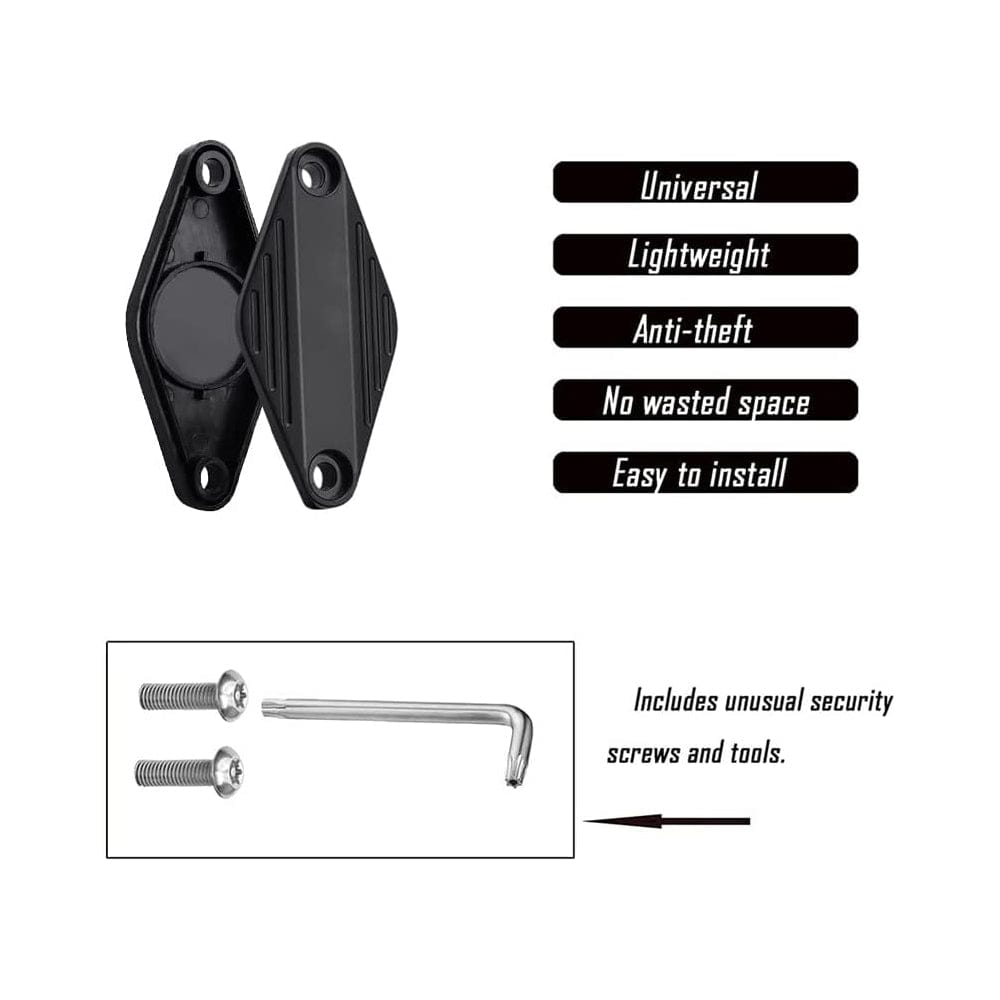 Hidden AirTag Bike Mount Case - Universal Waterproof Anti-Theft GPS Tracker Holder for Bicycle, Compatible with Apple AirTag (Includes Mounting Screws & Tool)