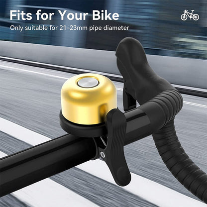 Hidden AirTag Bike Bell - Waterproof Aluminum Holder, GPS Tracking, Loud Bicycle Bell for 0.82-0.9" Handlebars