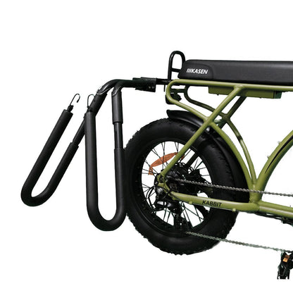 Universal Rear Rack Mount Surfboard Rack for E-Bikes | Compatible with Kasen Kabbit/Kabbit Plus/Malibu & Most Rear Tire Racks
