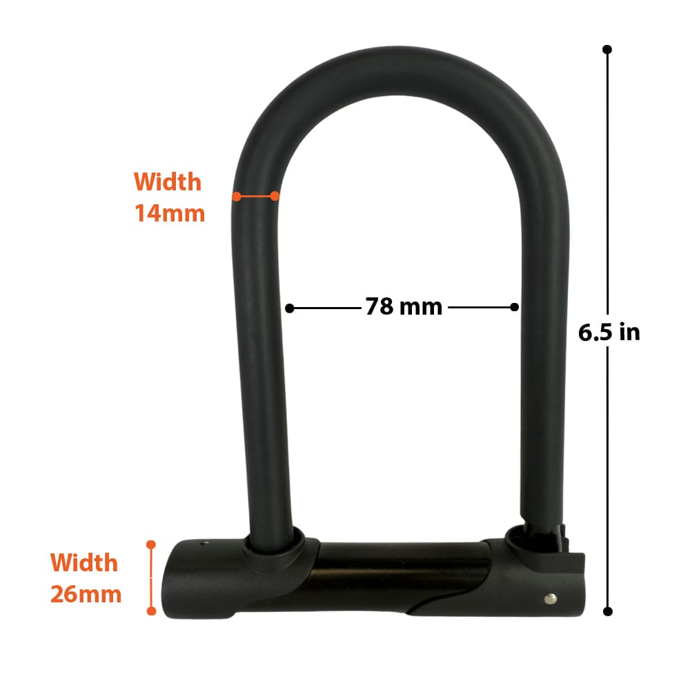 Bike U Lock with Cable - 14mm Anti-Theft Bicycle Lock with 48-Inch Cable & Mounting Bracket | Compatible with Road Bikes, Mountain Bikes, and E-Bikes