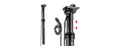 Satori Sorata Comp Dropper Seat Post – 31.6mm Adjustable Height, 125mm Travel, Internal/External Cable Routing, Lightweight Forged Aluminum for MTB & E-Bikes