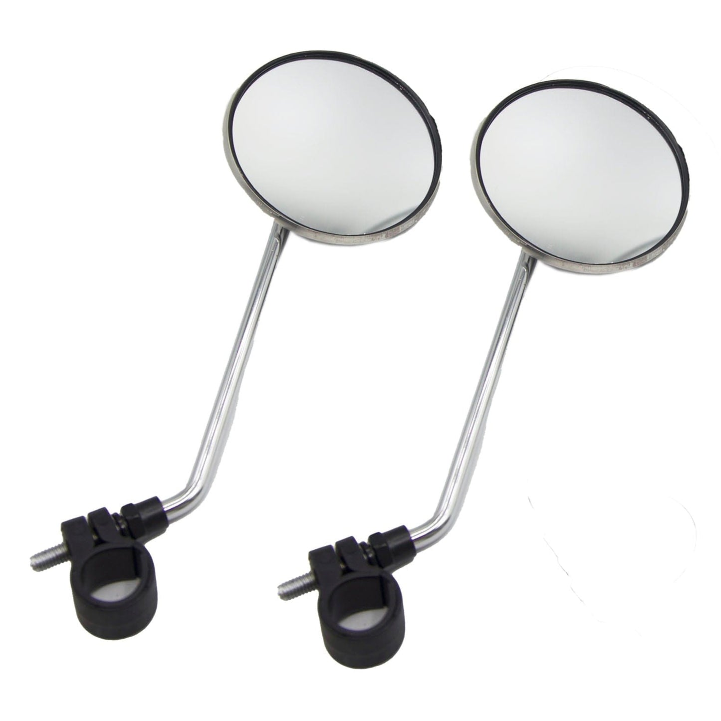Adjustable Handlebar Mirrors for E-Bikes - Wide Angle Convex Rear View Bike Mirrors for Mountain, Road, BMX, Cruiser Bikes - 2pcs Set