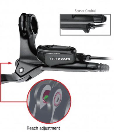 Tektro E350 Hydraulic Brake Lever with Sensor - Left Side for E-Bikes | Electric Cut-Off | Compatible with Most E-Bike Models