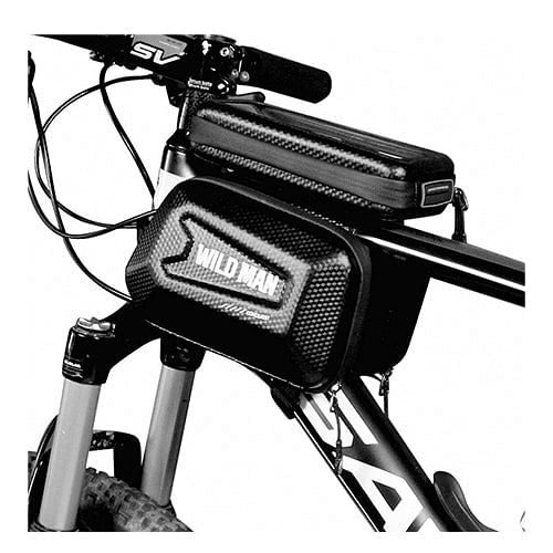 Phone Holder - Hard Shell Bike Bag – Waterproof EVA Cycling Storage, Touchscreen-Compatible, Reflective Safety Strips, Fits Phones Up to 6.3"